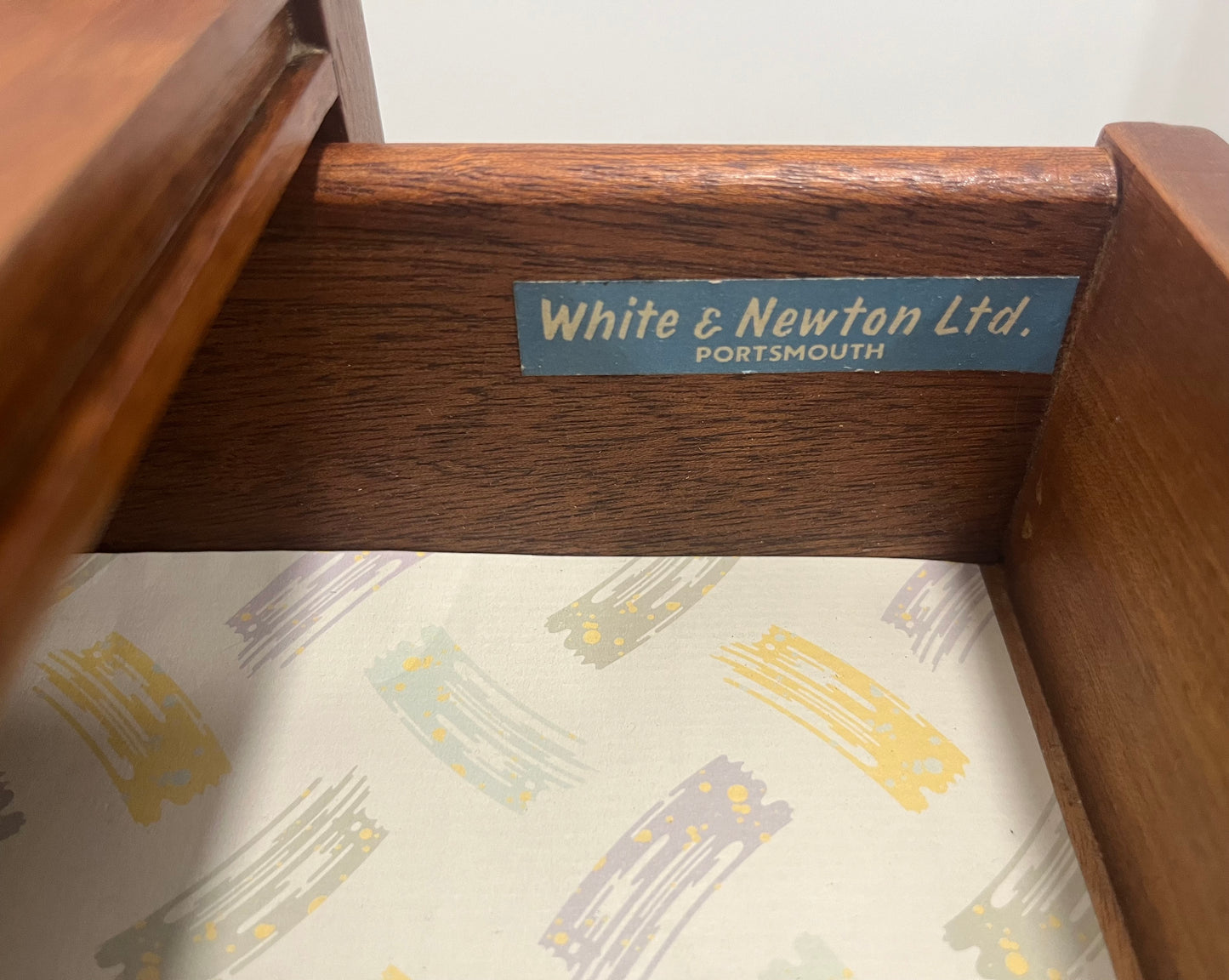 Bedside Cabinets, pair, White and Newton, Mid Century, rare