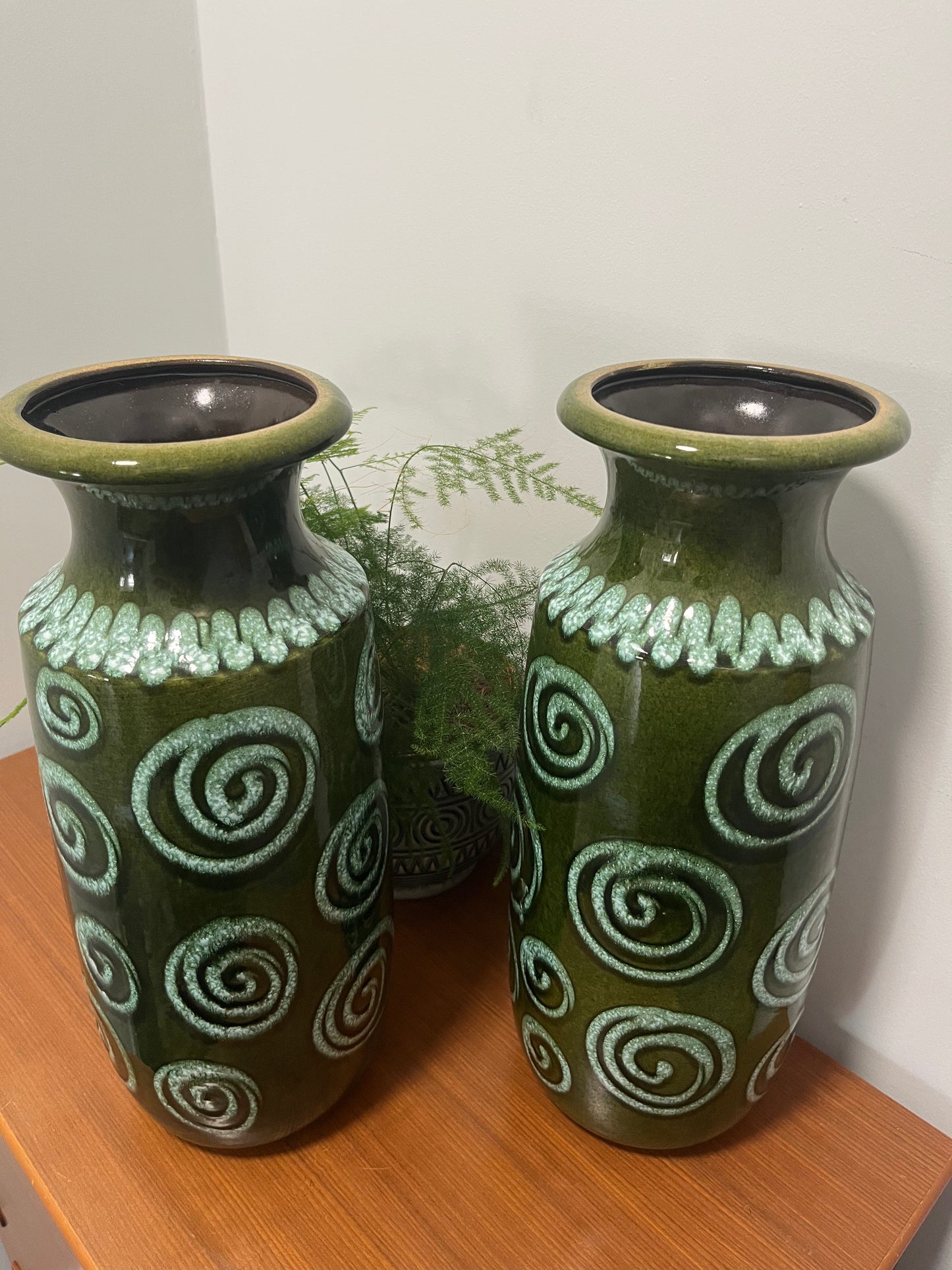 West German Vase pair. Scheurich Keramik. Mid century, vintage, retro