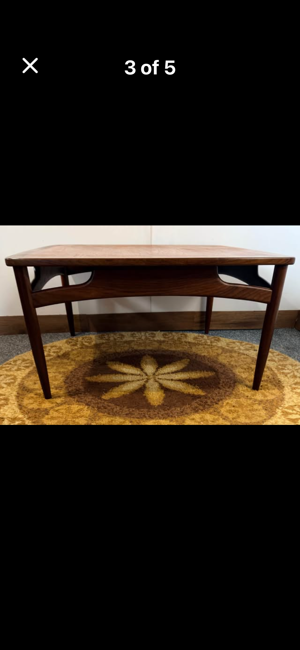 G Plan large square coffee table