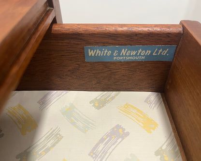 Bedside Cabinets, pair, White and Newton, Mid Century, rare
