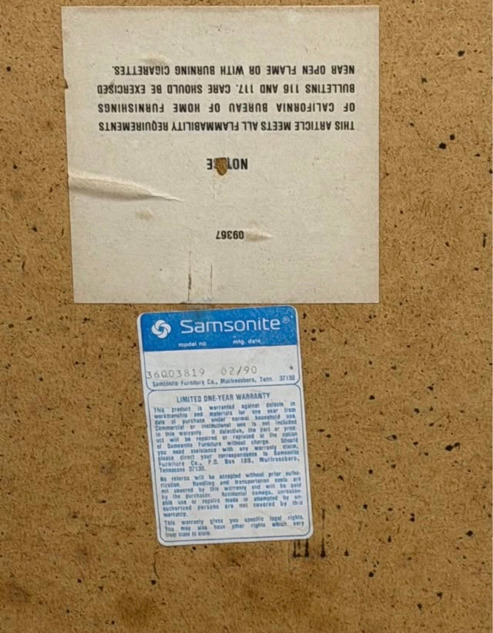 3 vintage Samsonite  folding chairs ….perfect for extra chairs for Xmas! Mp