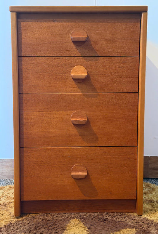 Stag Cantata chest of drawers. Bedside cabinet. Mid century design