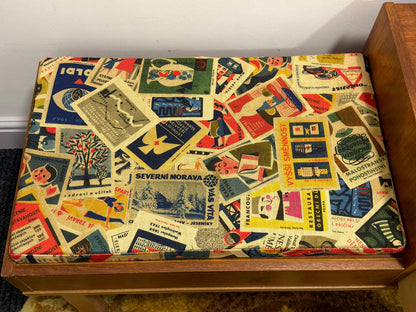 Telephone Bench by Chippy Heath with newly upholstered cushion.