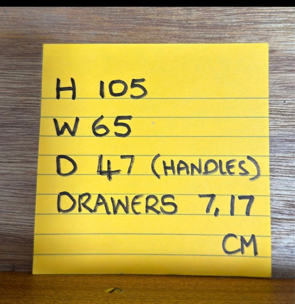 5 Drawer Tallboy by Avalon furniture. Mid century, vintage, retro.