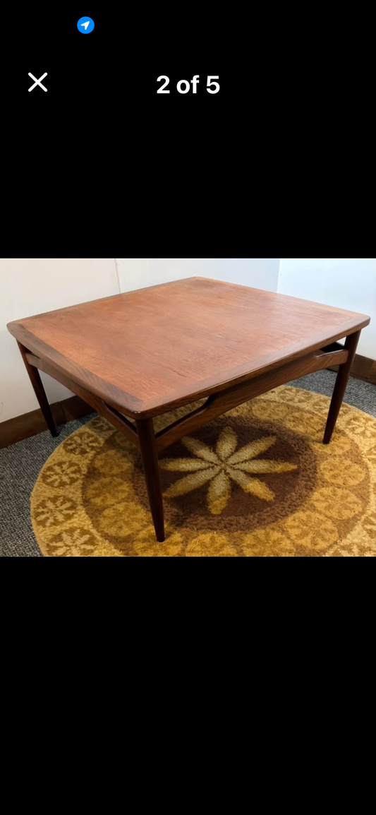 G Plan large square coffee table